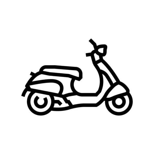 Scooter línea de transporte icono vector ilustración — Vector de stock