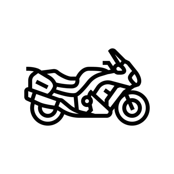 Sport túra motorkerékpár vonal ikon vektor illusztráció — Stock Vector