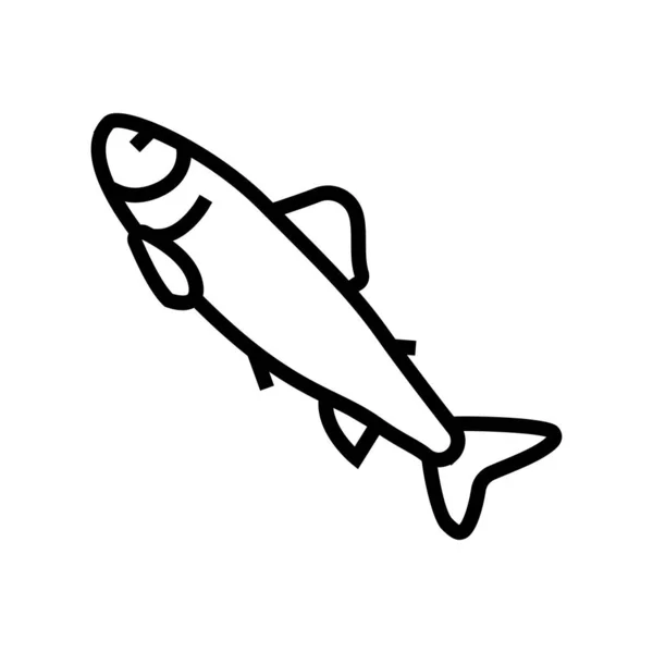 Parr salmon line icon vector illustration — Stock Vector