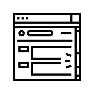 Web sayfası kaydırma satırı simgesi çizimi