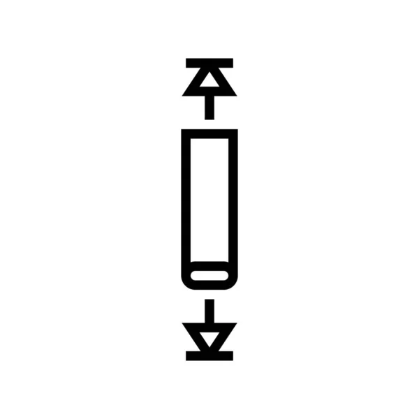 Over scroll lijn pictogram vector illustratie — Stockvector