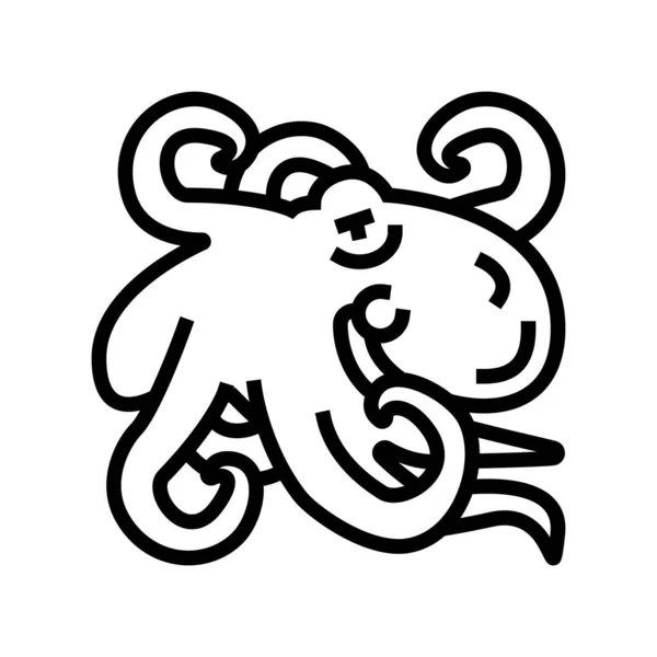 Иллюстрация вектора иконок морепродуктов осьминога — стоковый вектор