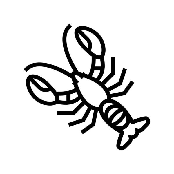 Ilustracja wektora ikony wektora owoców morza homara — Wektor stockowy
