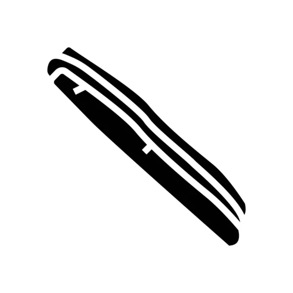 Atlantic jackknife clam glyph εικόνα διάνυσμα — Διανυσματικό Αρχείο