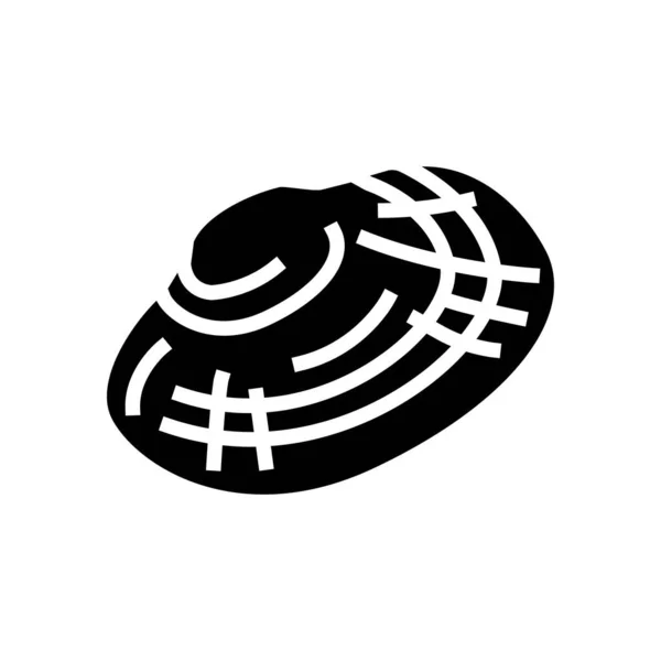 Manila clam glyph icon vector illustration — Stock Vector