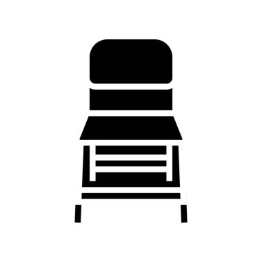 Katlanan sandalye sembolü vektör illüstrasyonu