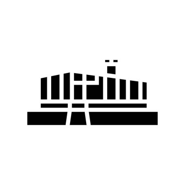 Orta yüzyıl modern ev sembolü vektör çizimi