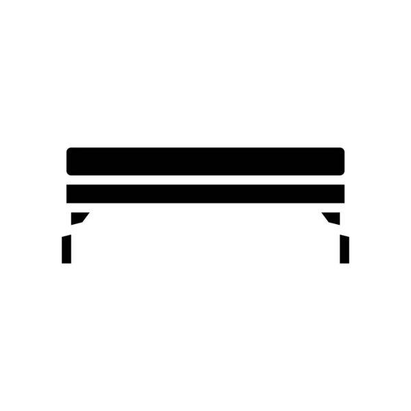 Panca camera da letto glyph icona vettoriale illustrazione — Vettoriale Stock