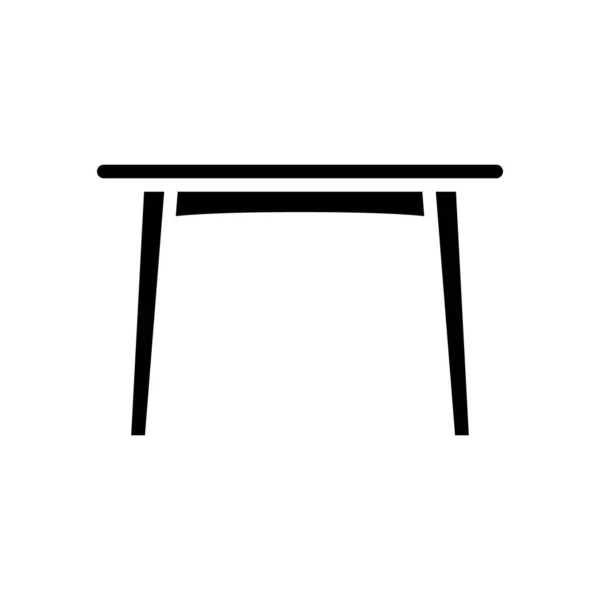 Gambar vektor ikon glif tabel - Stok Vektor