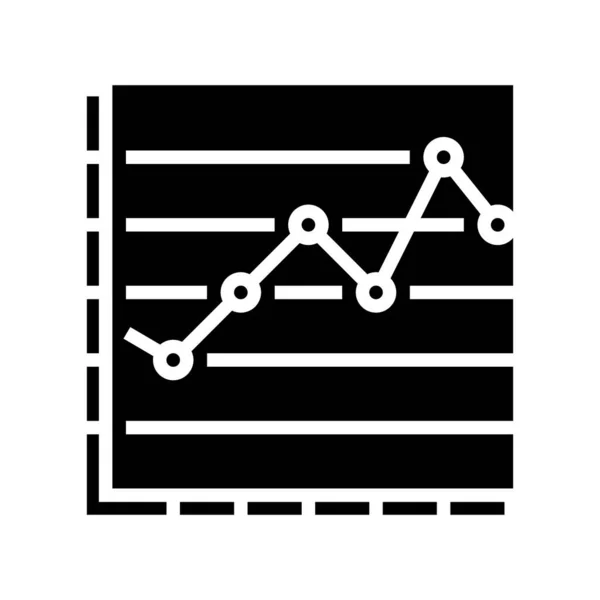 Línea gráfico glifo icono vector ilustración — Vector de stock