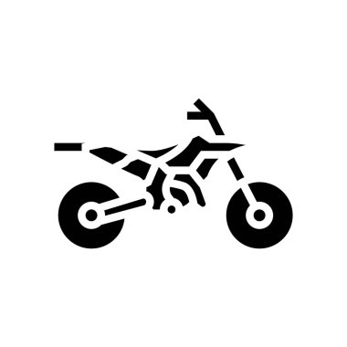 Dirtbike motosiklet sembolü vektör illüstrasyonu