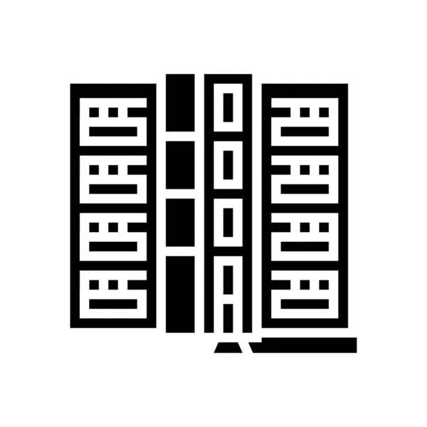 Condo huis glyph icoon vector illustratie — Stockvector
