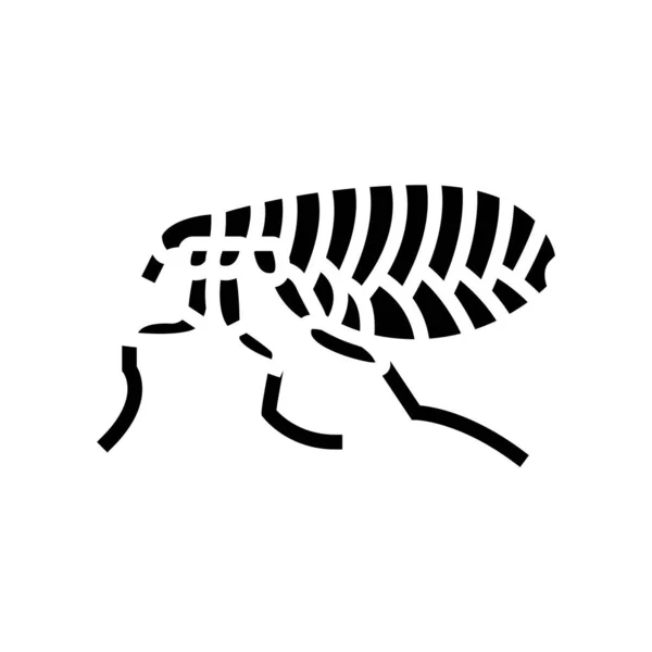Flea pose glyph icon vector illustration — 스톡 벡터