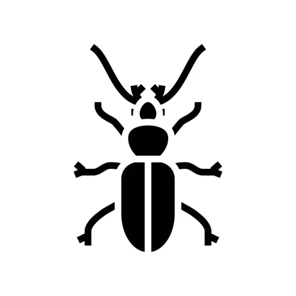 Besouro inseto glifo ícone vetor ilustração — Vetor de Stock