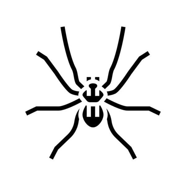 Spinnen insect glyph pictogram vector illustratie — Stockvector