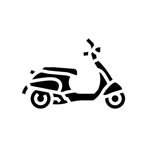 Scooter transport glyphe icône vectoriel illustration — Image vectorielle