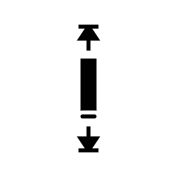 Sobre rolagem glifo ícone vetor ilustração — Vetor de Stock