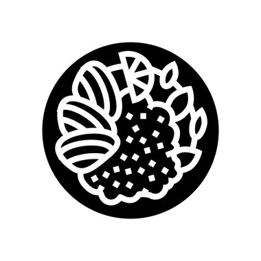 yemek deniz ürünleri sembolü vektör illüstrasyonu