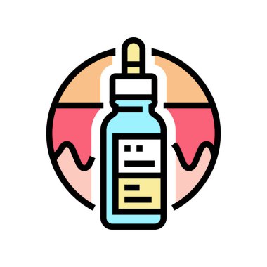 hyaluronic asit renk ikonu vektör illüstrasyonu