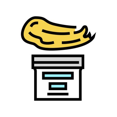 lanolin yün rengi renk ikonu çizimi