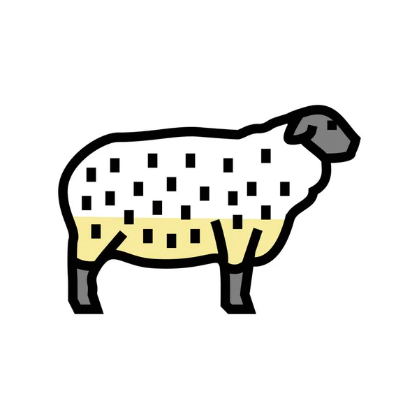 Векторная иллюстрация иконки суффолка овцы — стоковый вектор