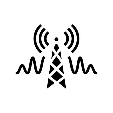Telekomünikasyon servisi sembolü vektör illüstrasyonu