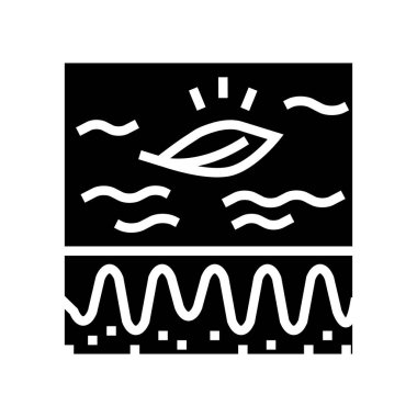 hassas cilt kabartma simgesi vektör çizimi