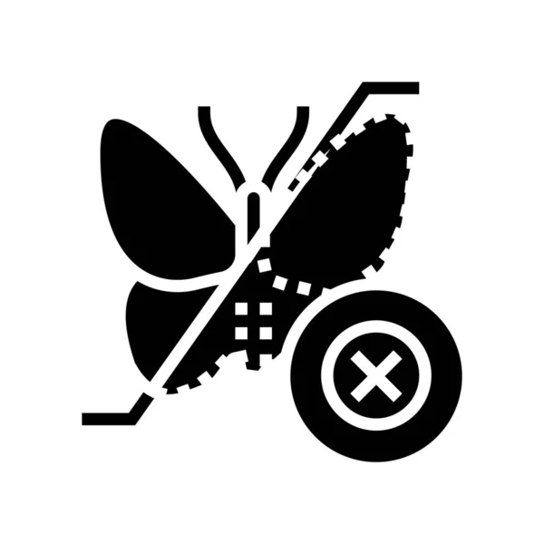 Illustration vectorielle d'icône de glyphe de retrait de tatouage — Image vectorielle