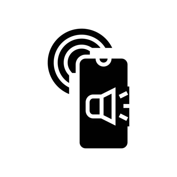 Illustrazione vettoriale dell'icona del glifo di telecomunicazione cellulare — Vettoriale Stock