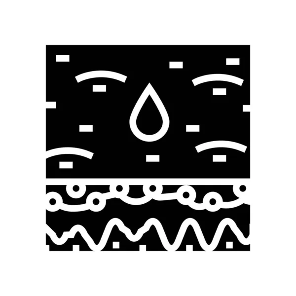 Fettige Haut Glyphen Symbol Vektor Illustration — Stockvektor