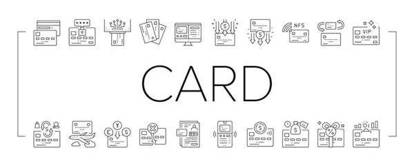 Πλαστική κάρτα πληρωμής Συλλογή Εικόνες Ορισμός διάνυσμα . — Διανυσματικό Αρχείο