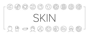 Skin Disease Symptom Collection Icons Set Vector . clipart