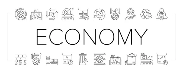 Κυκλική και Γραμμική Οικονομία Μοντέλο Εικόνες Ορισμός διάνυσμα . — Διανυσματικό Αρχείο