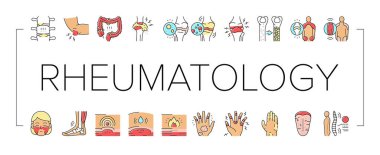 Rheumatology Disease Problem Icons Set Vector . clipart