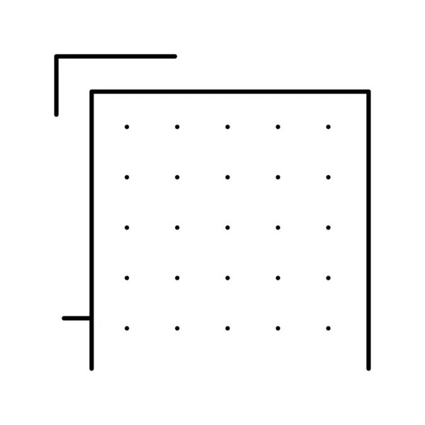 Materiale da costruzione strato linea icona vettoriale illustrazione — Vettoriale Stock
