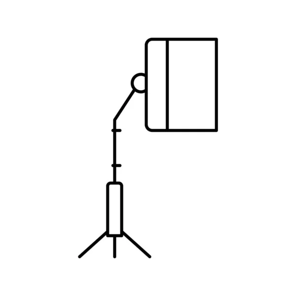 Иллюстрация вектора иконок линии светового фотоаппарата студии — стоковый вектор