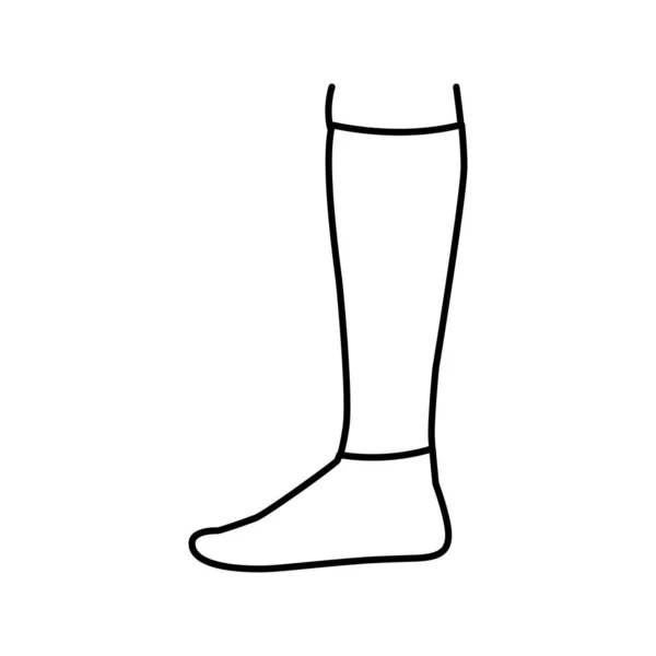 Lose Socken Linie Symbol Vektor isolierte Abbildung — Stockvektor