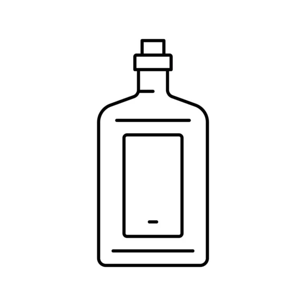 Dryck flaska linje ikon vektor illustration — Stock vektor