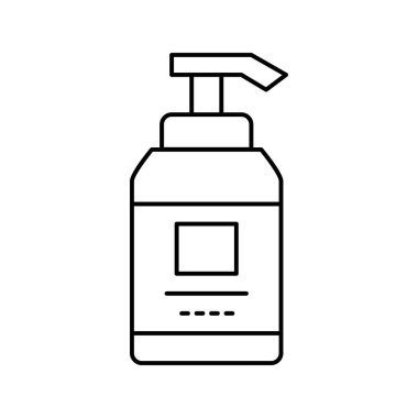 Yüz çizgisi ikon vektör illüstrasyonu için sıvı krem