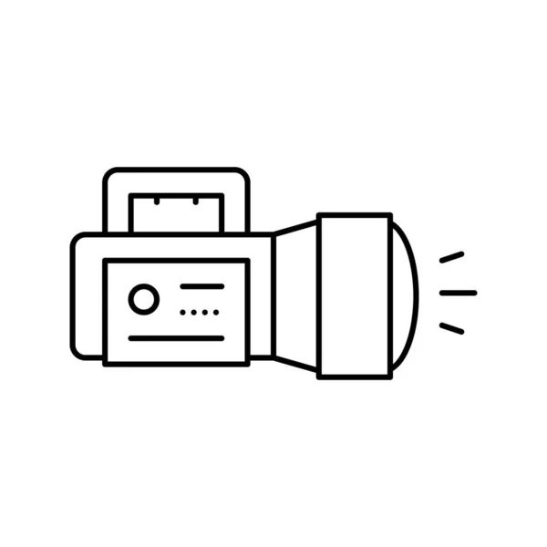 Linterna herramienta línea icono vector signo de ilustración — Vector de stock