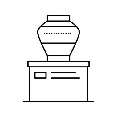 amphora vazo sergisi çizgi vektör illüstrasyonu