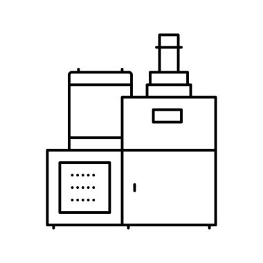 Çikolata endüstrisi makine hattı vektör illüstrasyonu
