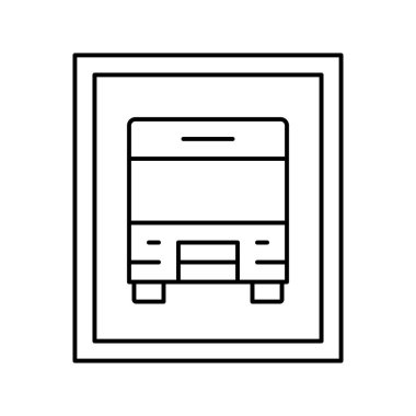 Otobüs durağı işaret çizelgesi çizimi