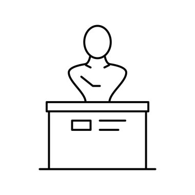 heykel çizgi simge vektörü siyah illüstrasyon