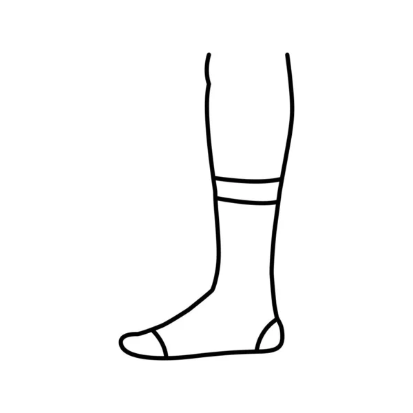 纺织品短袜线图标矢量隔离插图 — 图库矢量图片