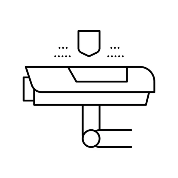Línea de señalización de alarma icono vector ilustración aislada — Archivo Imágenes Vectoriales