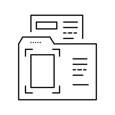 dizin satır simgesi vektör illüstrasyonundaki belge