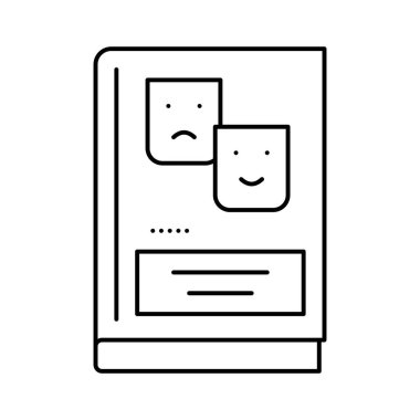 Tür çizgisi vektör illüstrasyonunu çal