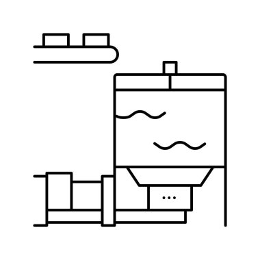 blow tank hattı ikon vektör çizimi