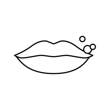 Uçuk derisi hastalığı çizgisi ikon vektör çizimi